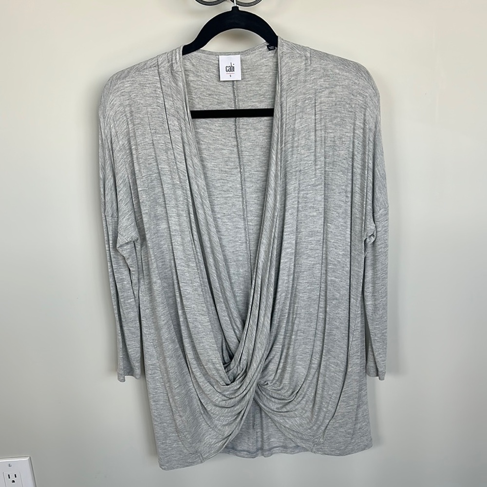 Gray Draped shirt